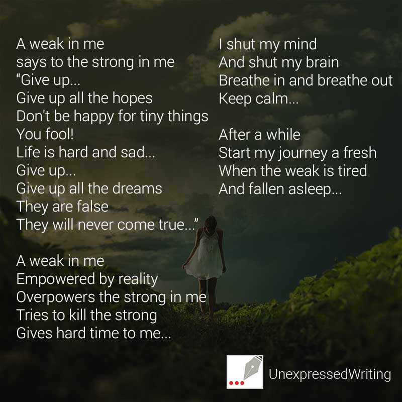 poem a weak and a strong